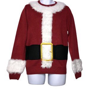 NWT Holiday Party Santa 6 Pack Beer Sweater Small